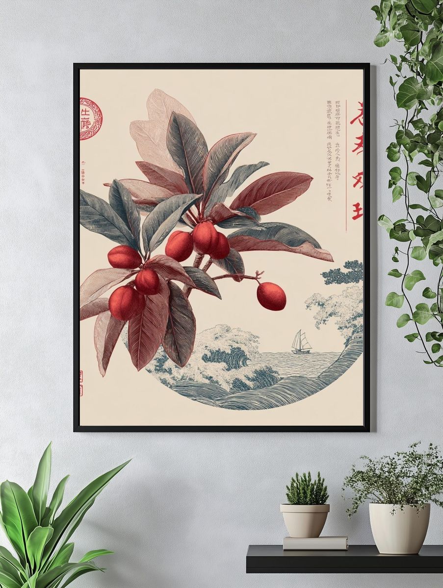 Botanical Illustration — Vintage Print. — room view 4
