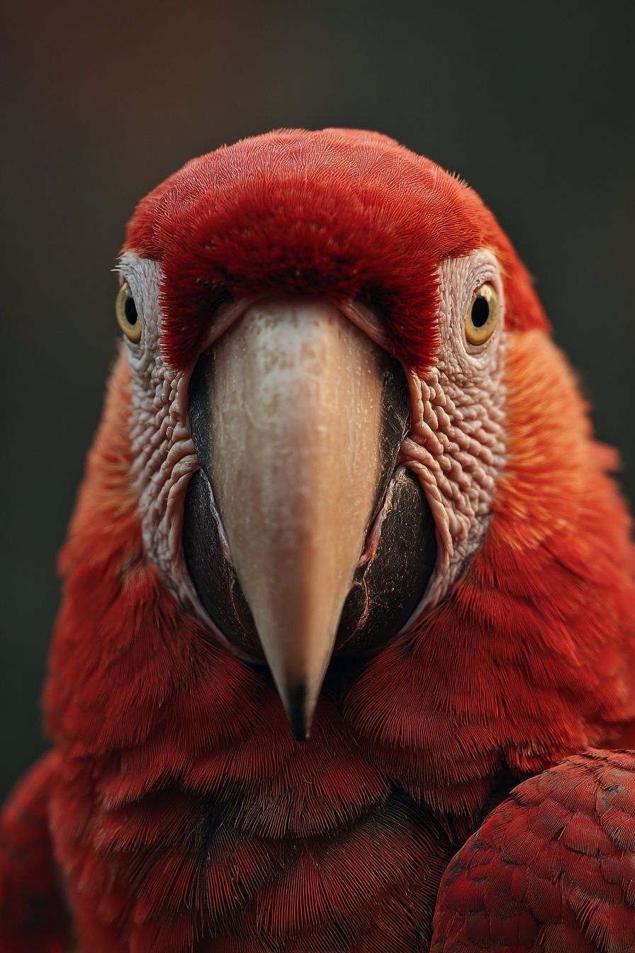 Scarlet Macaw Close-Up Poster. poster — animals art
