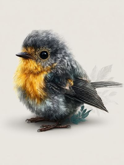 Charming Bird Illustration Poster. poster