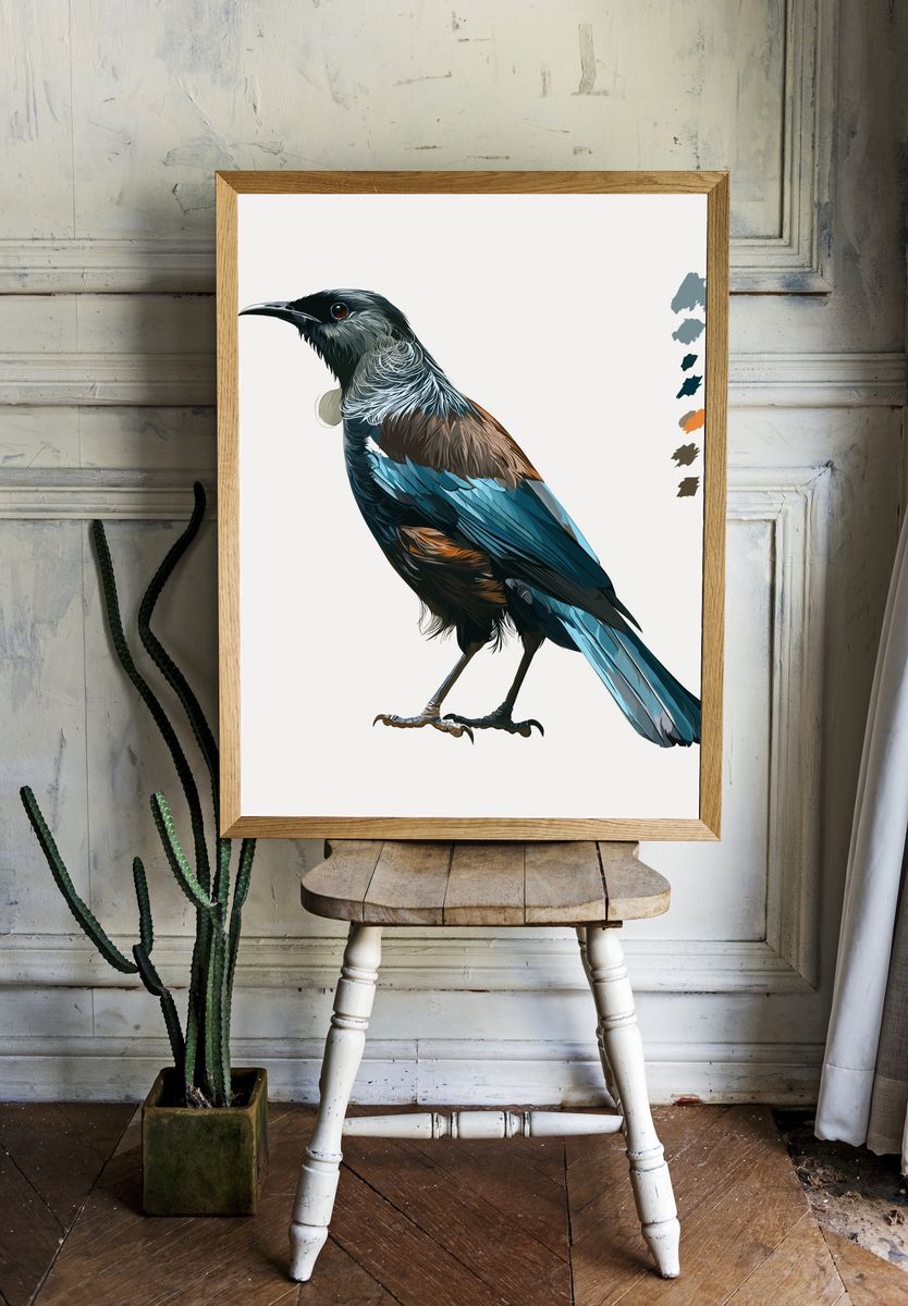 Blue Bird Illustration Poster. room preview