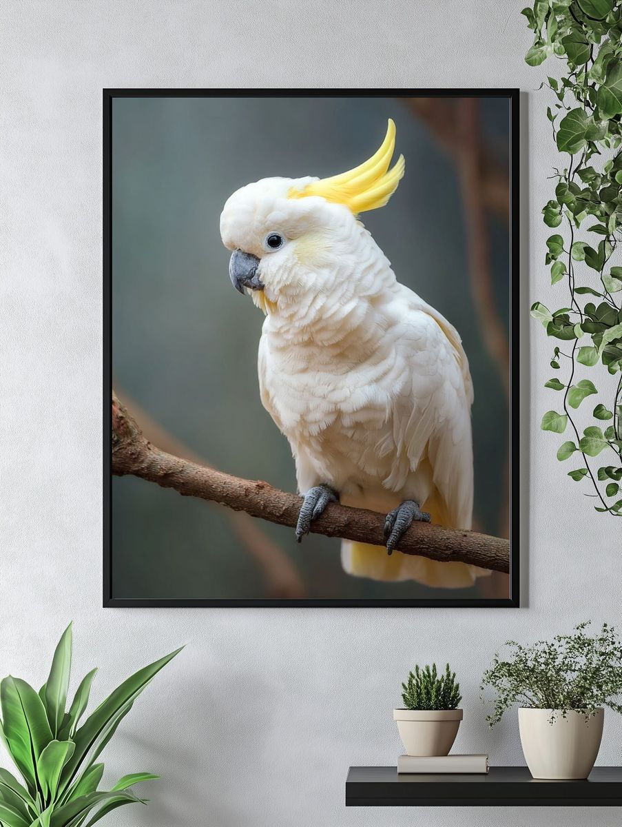White Cockatoo — Nature Photography Print. — room view 4