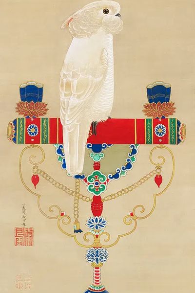 Elegant White Bird — Asian Art Print. poster print