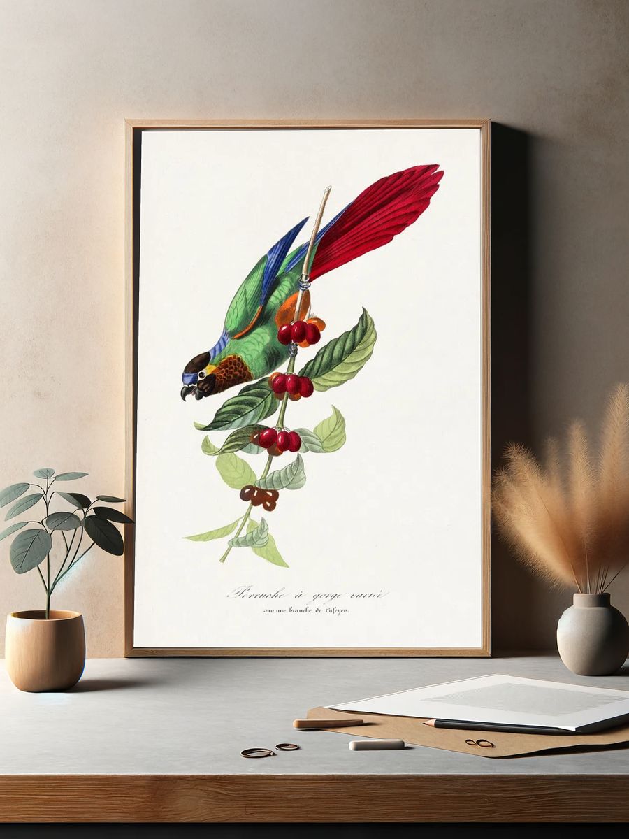 Parakeet bird painting. — room view 2