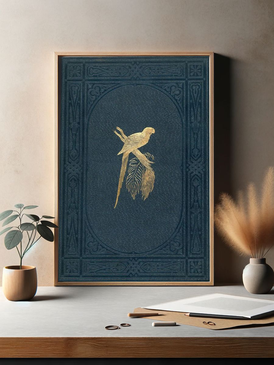 Book cover colored wood-engraved plate. — room view 2