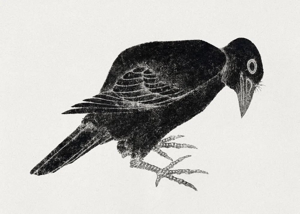 Katsushika Hokusai's bird, Album Sketches. poster detail