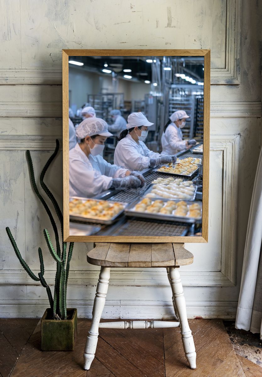 Bakery Production Line Photography Poster. room preview