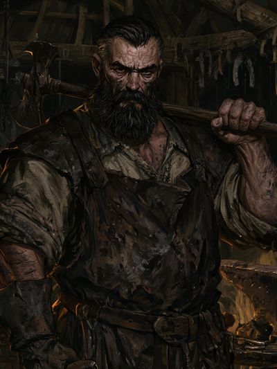 Blacksmith Portrait — Fine-Art Print. poster