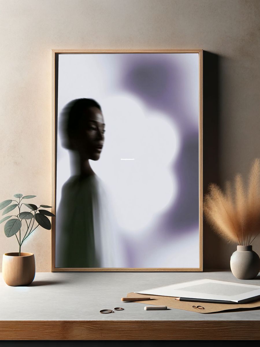 Blurred Portrait Photography Poster. — room view 2