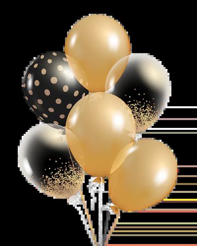 Gold and Black Balloons Poster. poster print