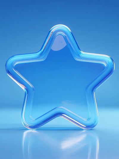 Blue Glass Star Poster. poster