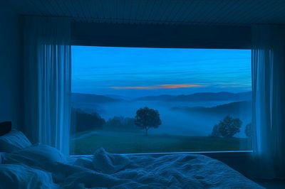 Serene Blue Landscape — Photography Print. poster print