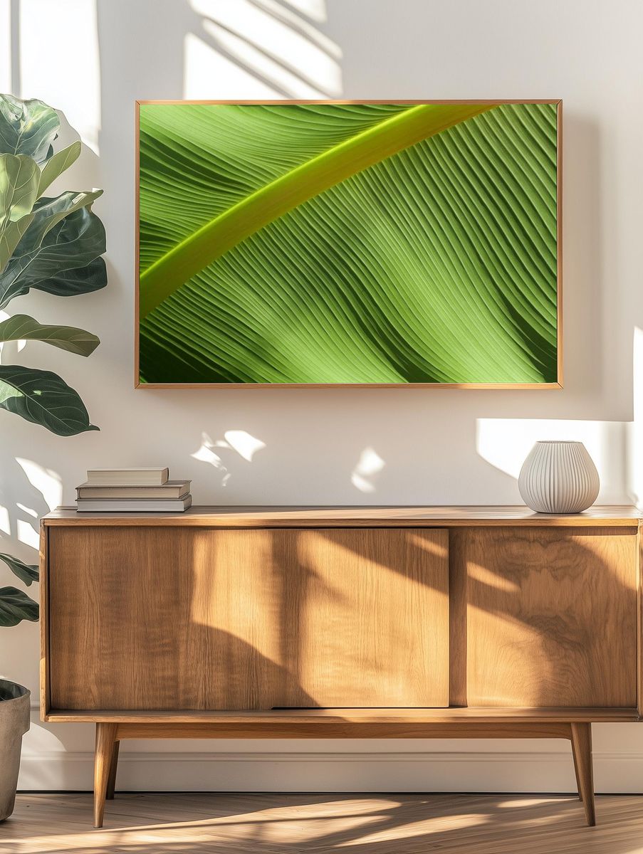 Green Leaf Texture Poster. — room view 3