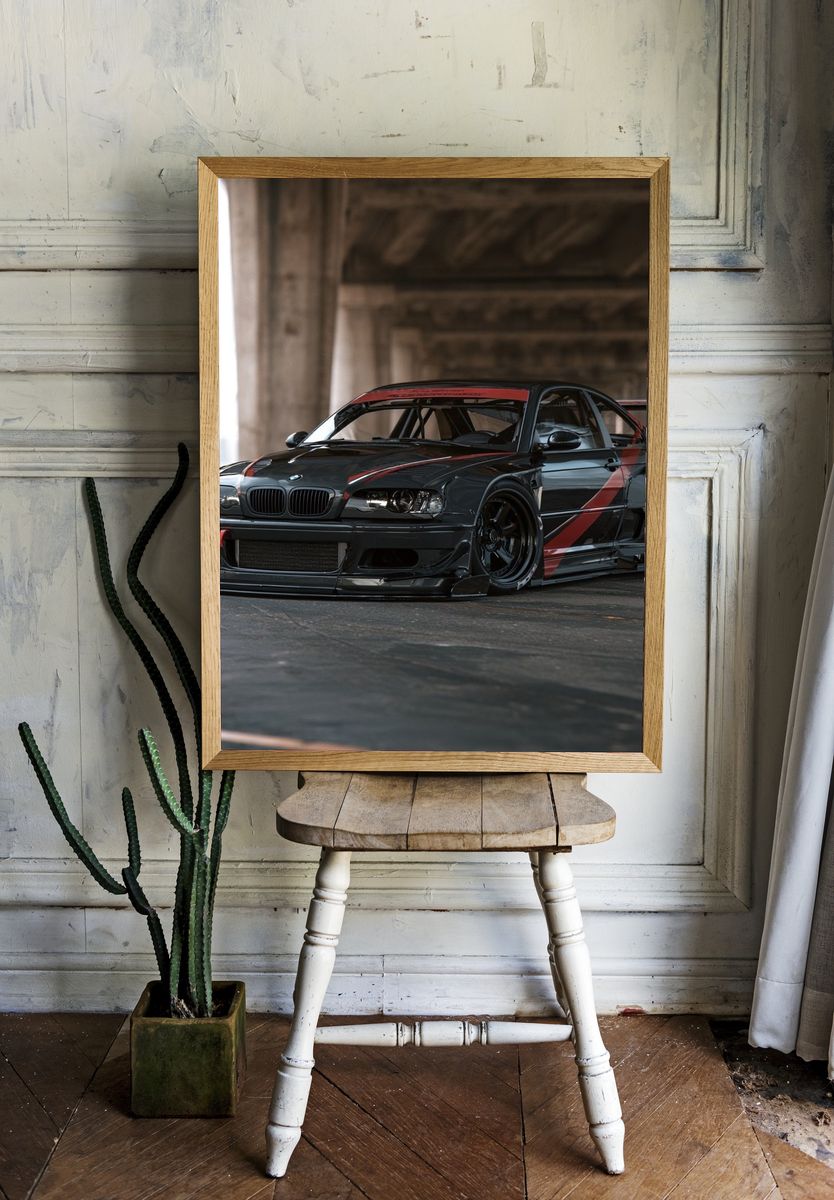 BMW Drift Car Photography Poster. room preview