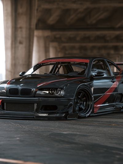 BMW Drift Car Photography Poster. poster