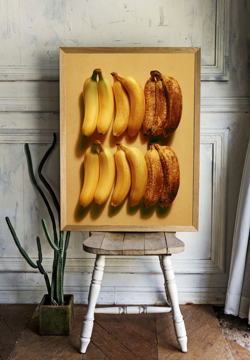 Banana Still Life Photography Poster. — room view 1