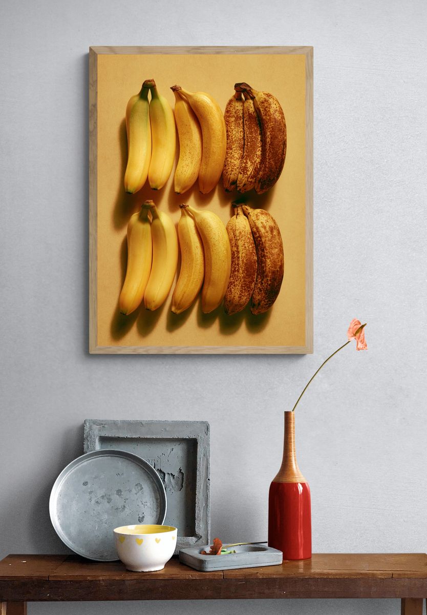 Banana Still Life Photography Poster. — room view 3