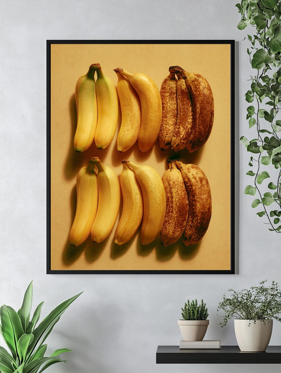 Banana Still Life Photography Poster. — room view 4