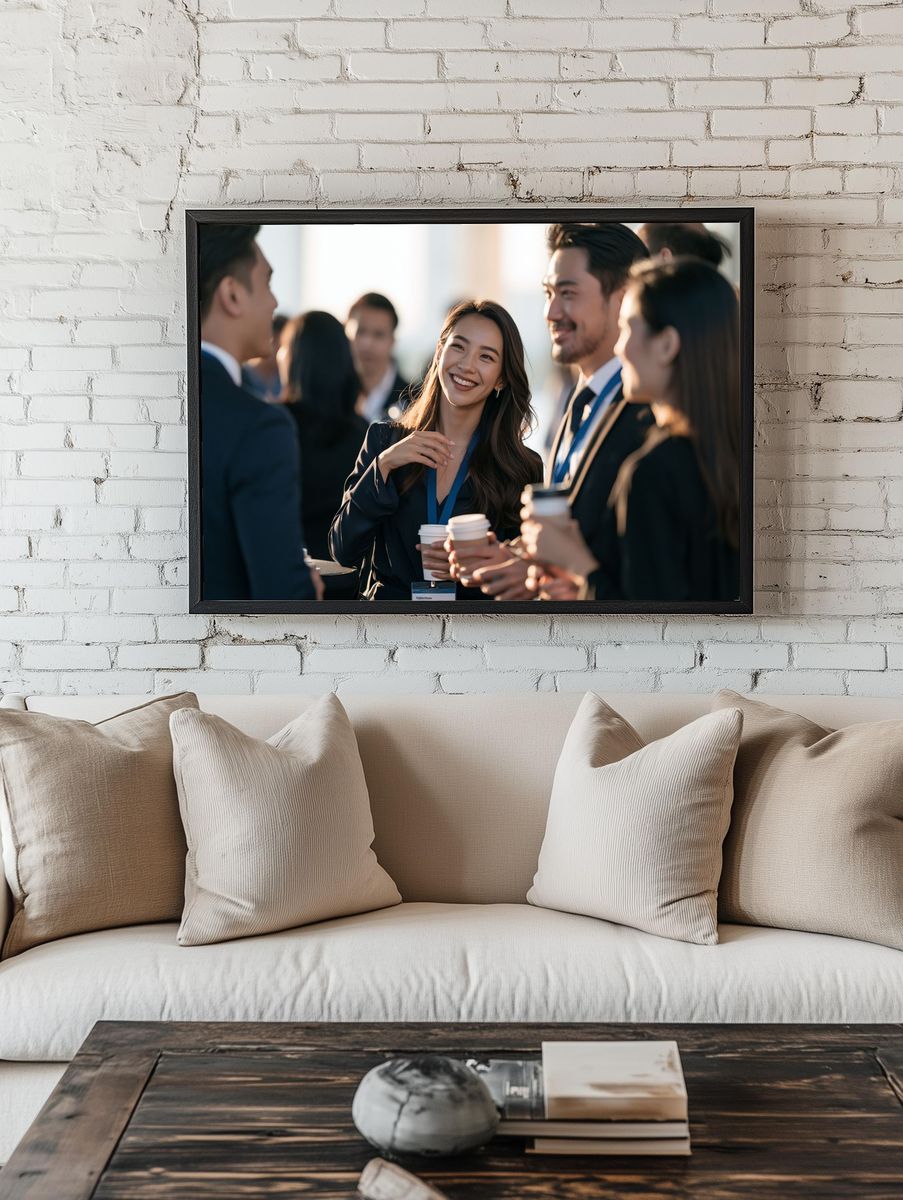 Business Networking Portrait Poster. room preview