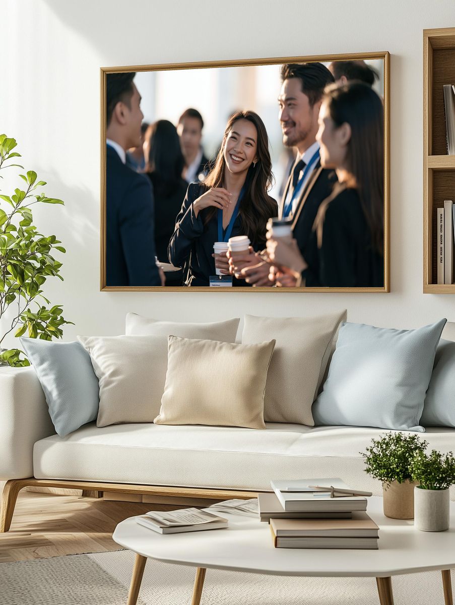 Business Networking Portrait Poster. — room view 2
