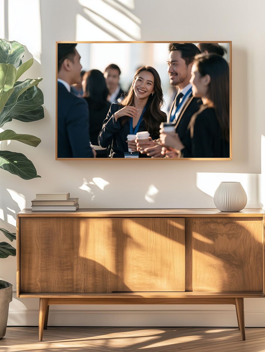 Business Networking Portrait Poster. — room view 3