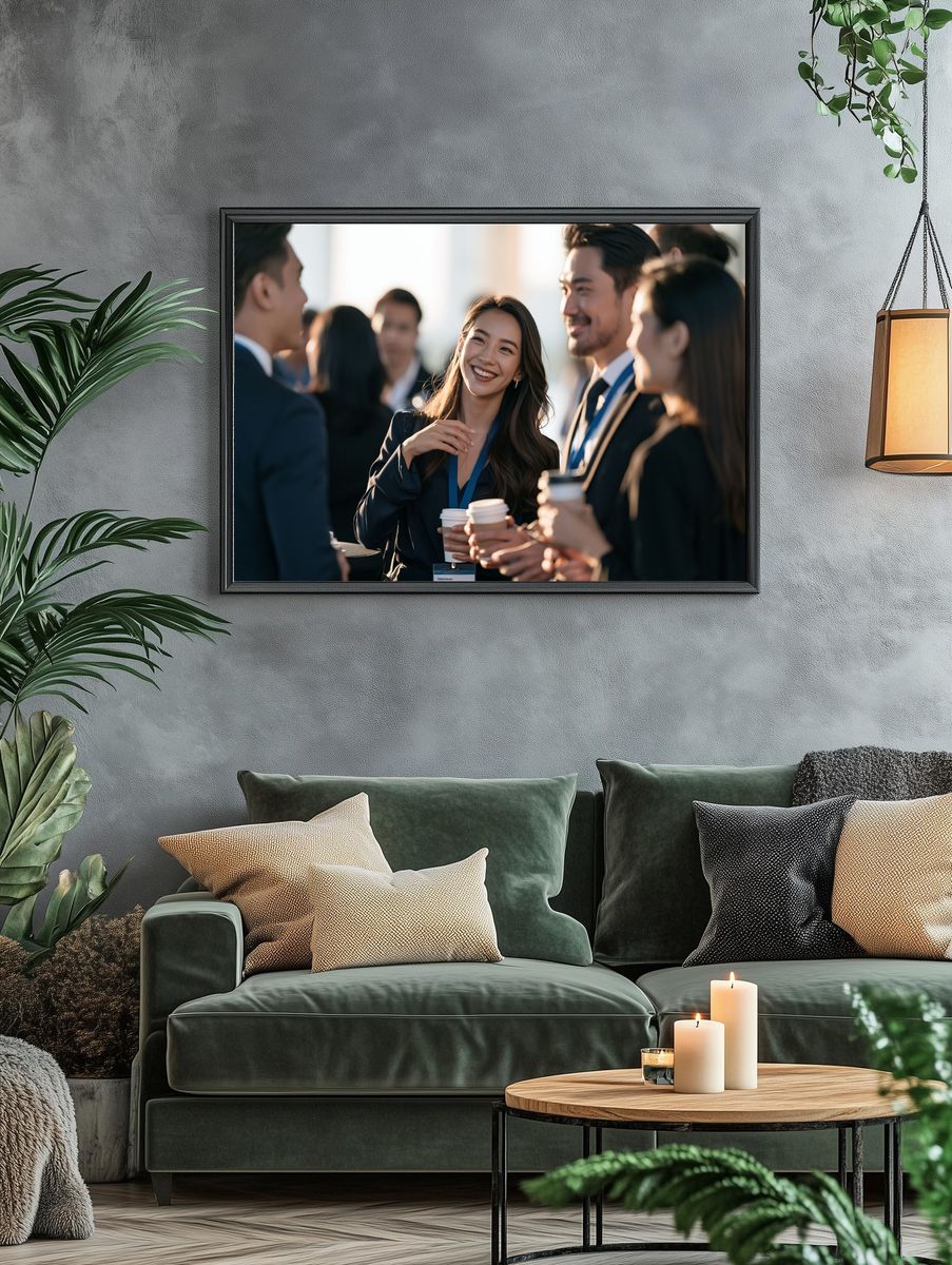 Business Networking Portrait Poster. — room view 4