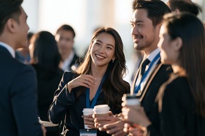 Business Networking Portrait Poster.