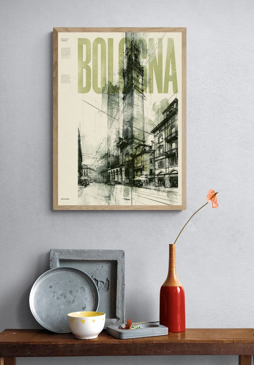 Bologna Urban Sketch Poster. — room view 3