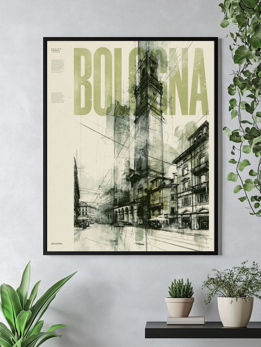 Bologna Urban Sketch Poster. — room view 4