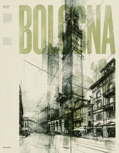Bologna Urban Sketch Poster. poster