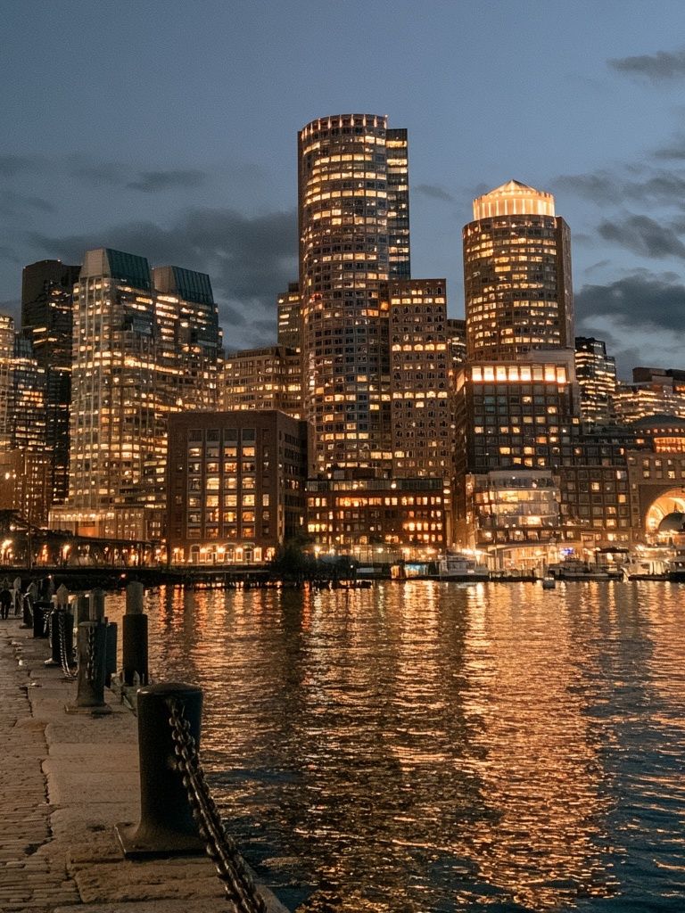 Boston Harbor Skyline Photography Poster. poster — photography art