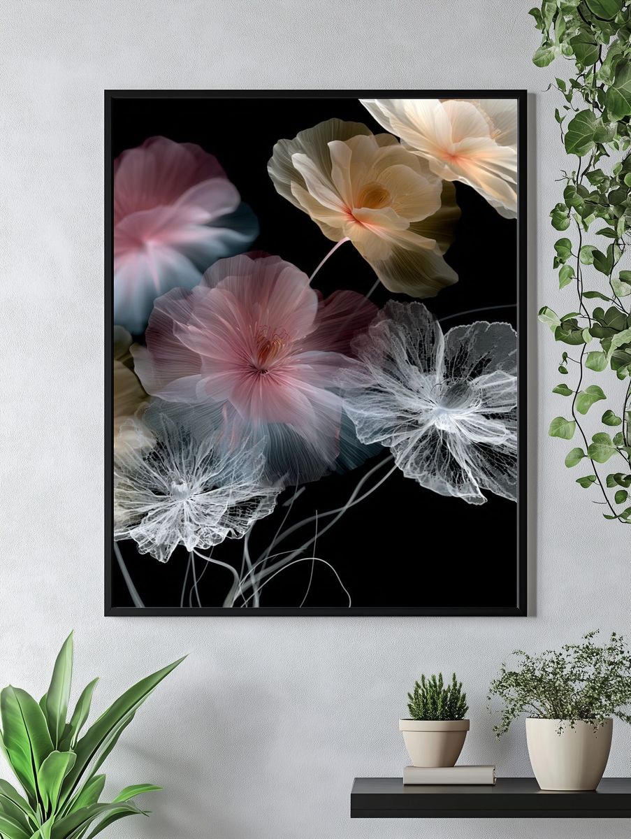 Ethereal Floral Bloom Print. — room view 4