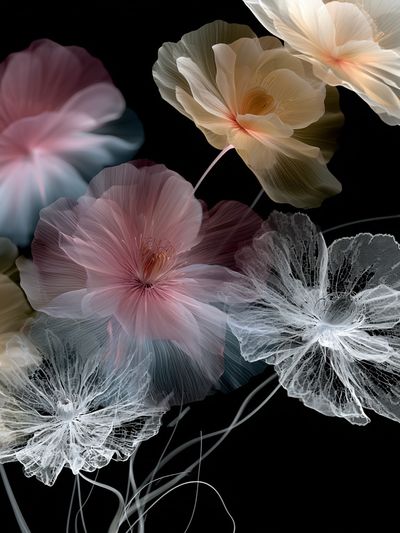 Ethereal Floral Bloom Print. poster