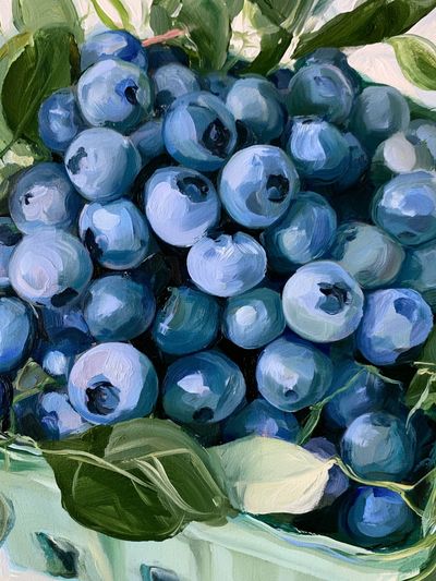 Blueberries Still Life Print.