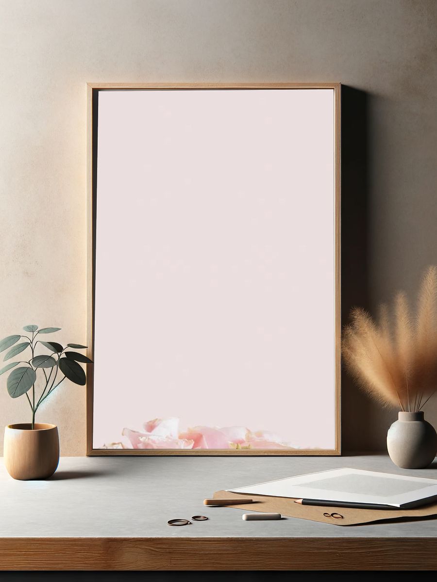 Light pink roses pastel pink. — room view 2