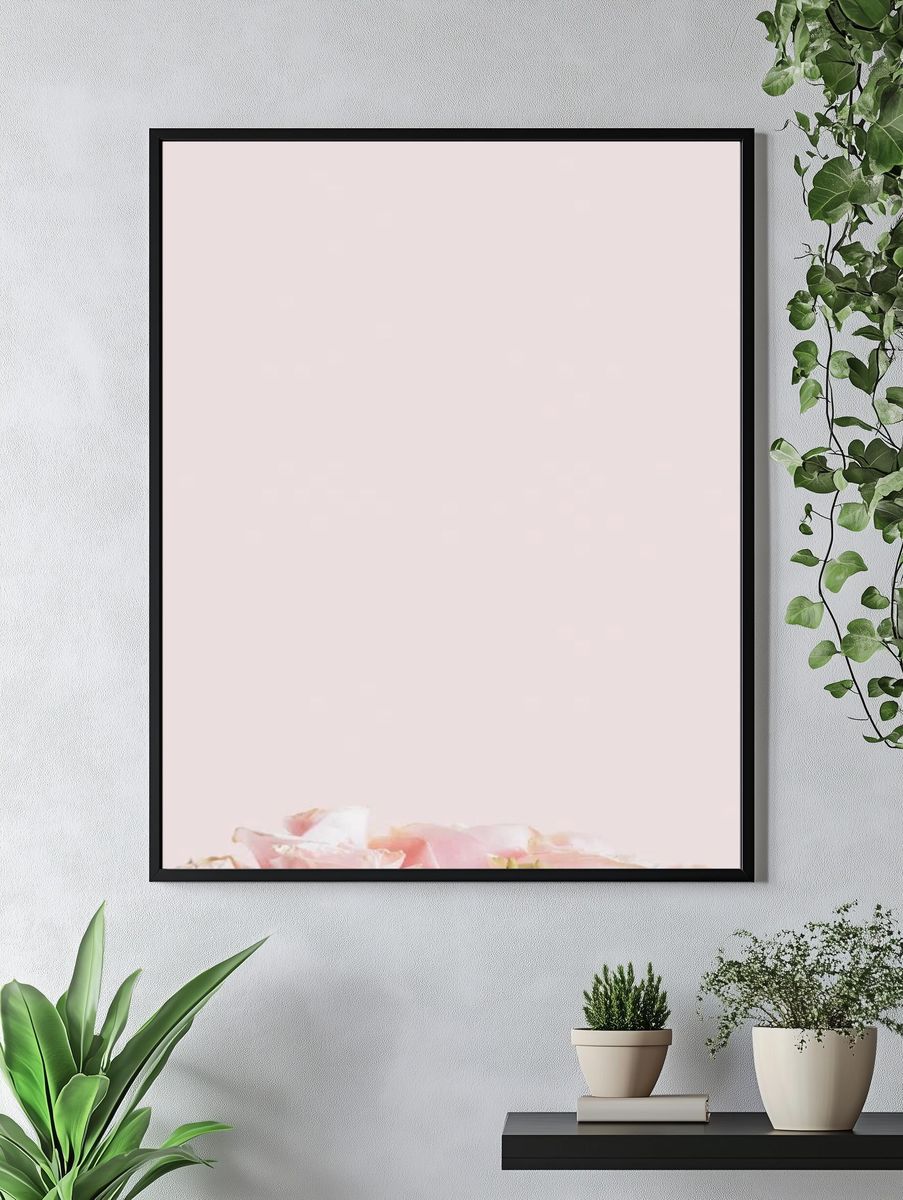Light pink roses pastel pink. — room view 4