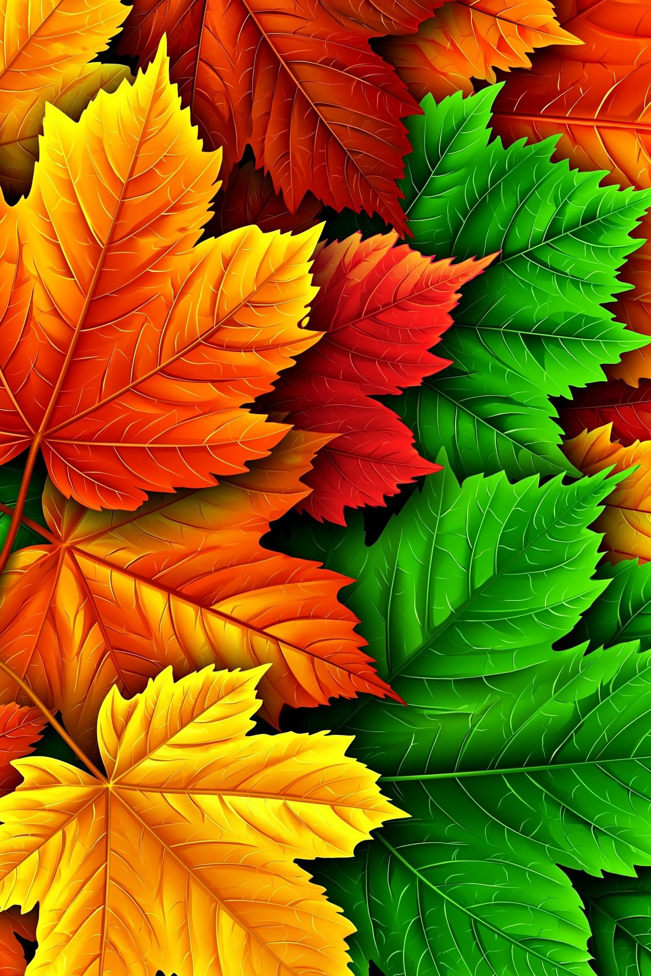 Autumn Maple Leaves Botanical Print. poster — botanical art