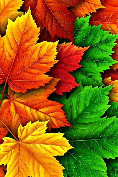 Autumn Maple Leaves Botanical Print.