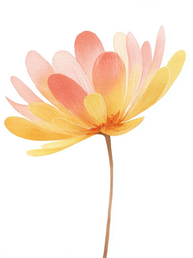 Soft Petal Bloom Watercolor Print. poster — botanical art