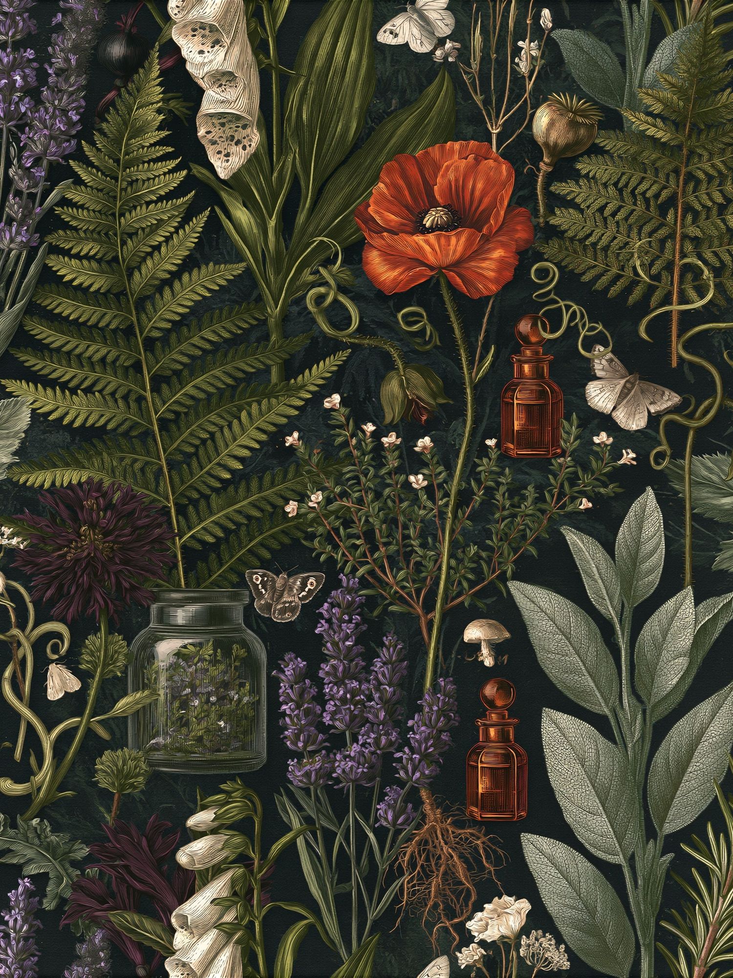 Botanical Apothecary Garden Poster. poster — botanical art