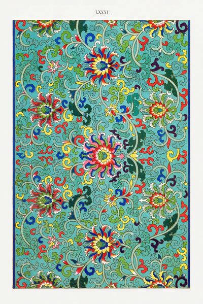 Flower pattern, Examples Chinese Ornament.