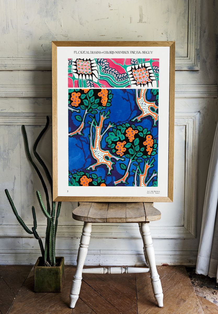 Floral colorful background, vintage art. room preview