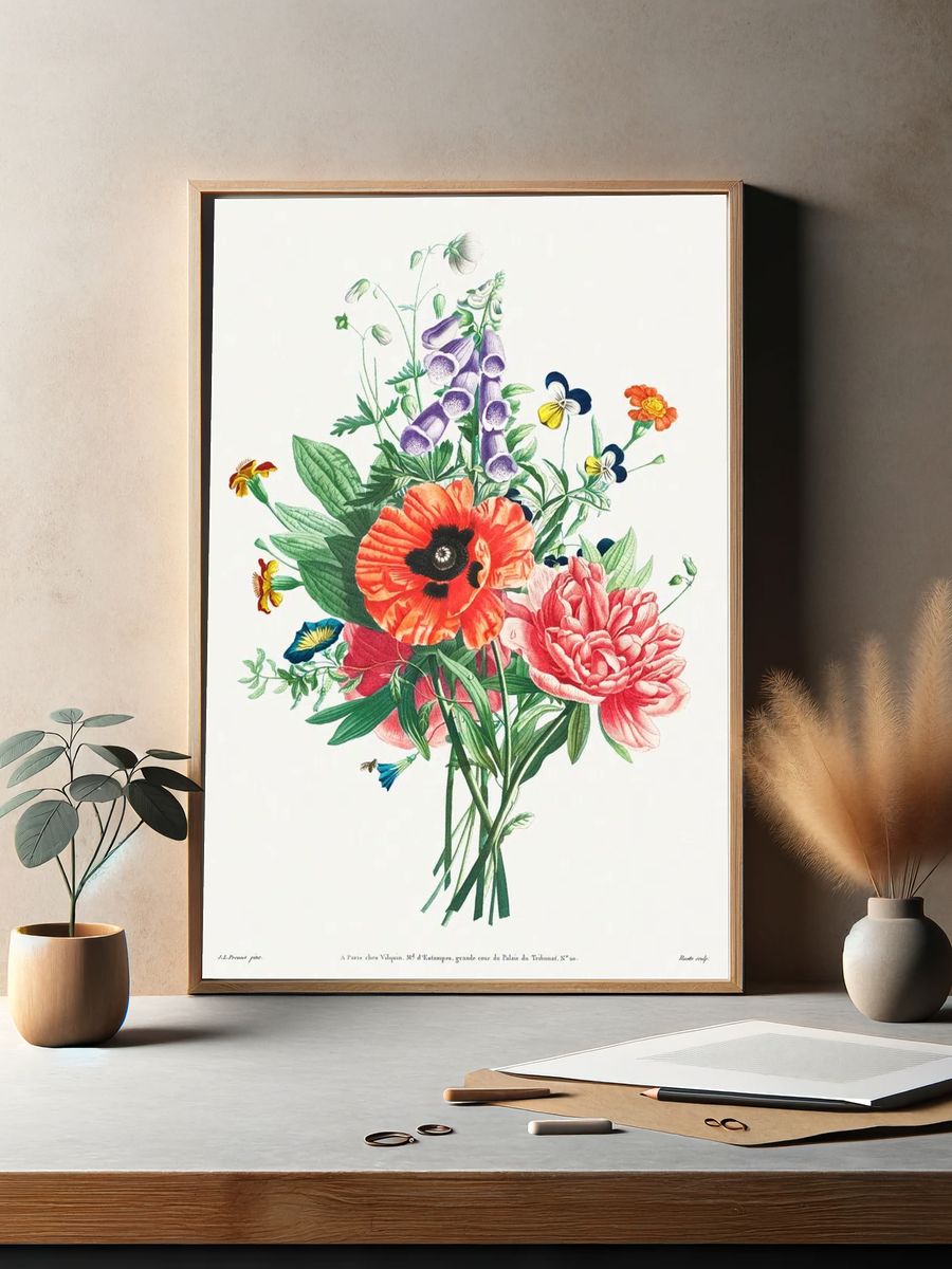 Collection Flowers Fruits Painted Nature. — room view 2