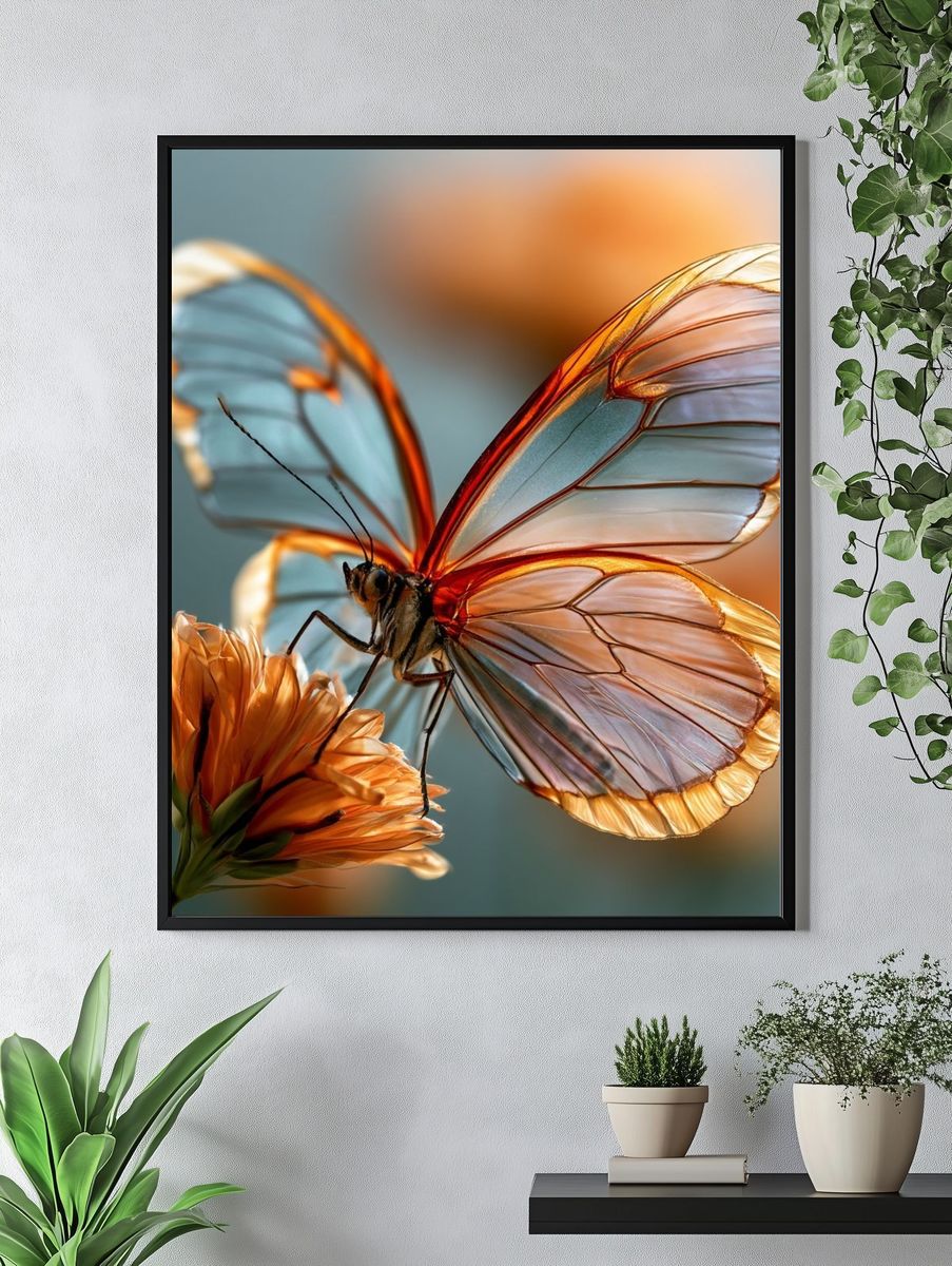 Translucent Butterfly Botanical Print. — room view 4