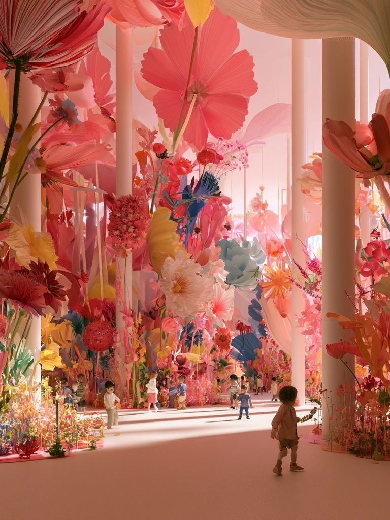 Dreamy Floral Garden Print. poster detail