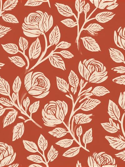 Floral Vine Pattern Print.