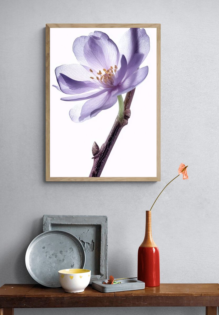 Purple Blossom Botanical Print. — room view 3