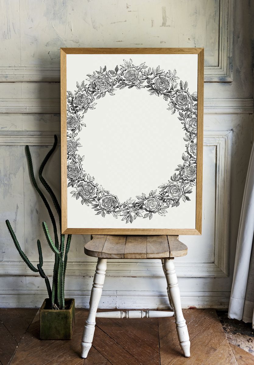 Floral Wreath Maria met Christuskind. — room view 1