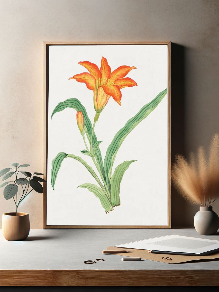 Floral Birds Botanical Print. — room view 2