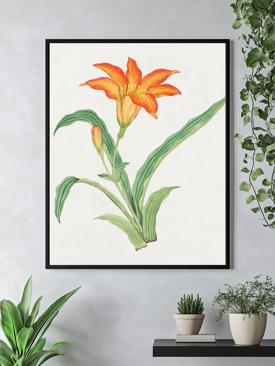 Floral Birds Botanical Print. — room view 4