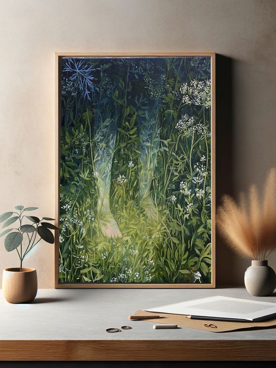 Forest Path Botanical Print. — room view 2
